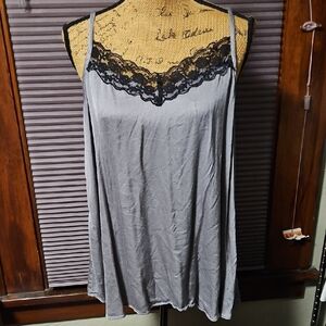 Torrid Silver Cami with Lace Detail